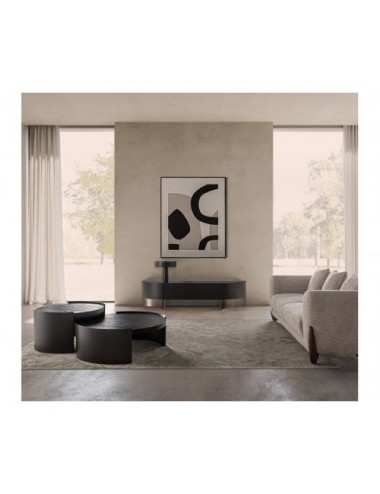 Mueble Tv Neuvic Chapa De Roble 200x50x51 Estilo Art Deco - 4