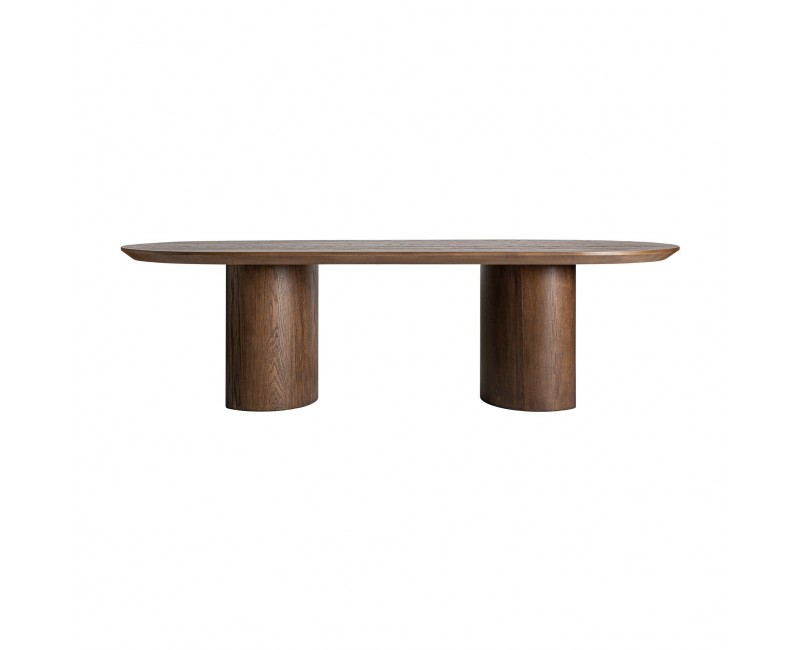 Mesa Comedor Treignac Chapa De Roble 270x120x75 Estilo Art Deco - 1