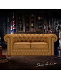 Sofá Chesterfield Original de 2 plazas piel Tudor - 1