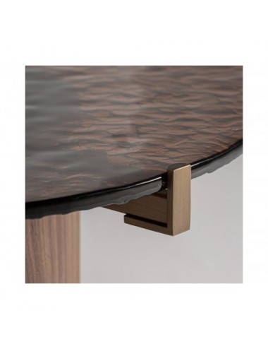 Mesa De Centro Giswil Madera Contrachapada 100x100x36 Estilo Art Deco - 4