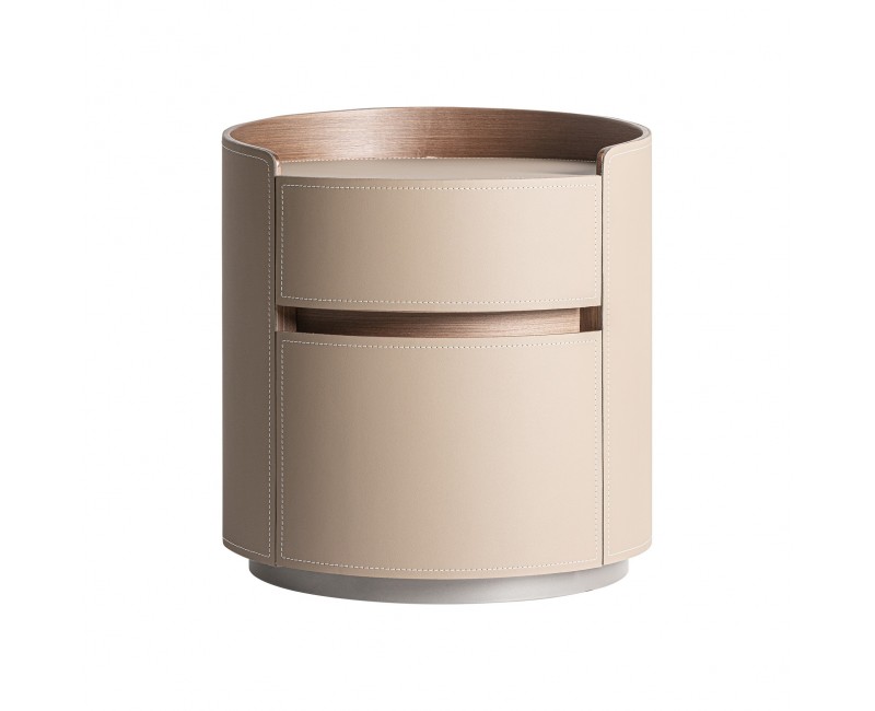 Mesita De Noche Kandern Madera Contrachapada 45x45x48 Estilo Art Deco - 1