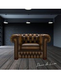 Sillón Chesterfield Original de 1 plaza piel Antique - 1
