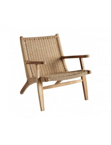 Sillón Vaduz Madera De Teka 70x73x78 Estilo Colonial - 1