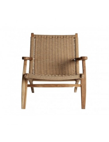 Sillón Vaduz Madera De Teka 70x73x78 Estilo Colonial - 1