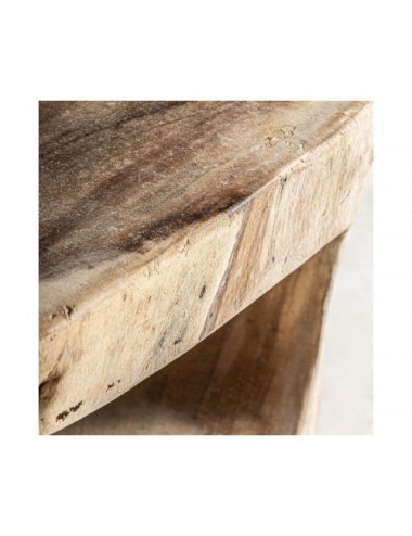 Mesa De Centro Khaled Madera Suar 100x57x40 Estilo Étnico - 5