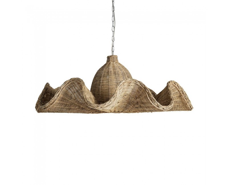 Lámpara De Colgar Duna Ratán 96x96x42 Estilo Boho - 1