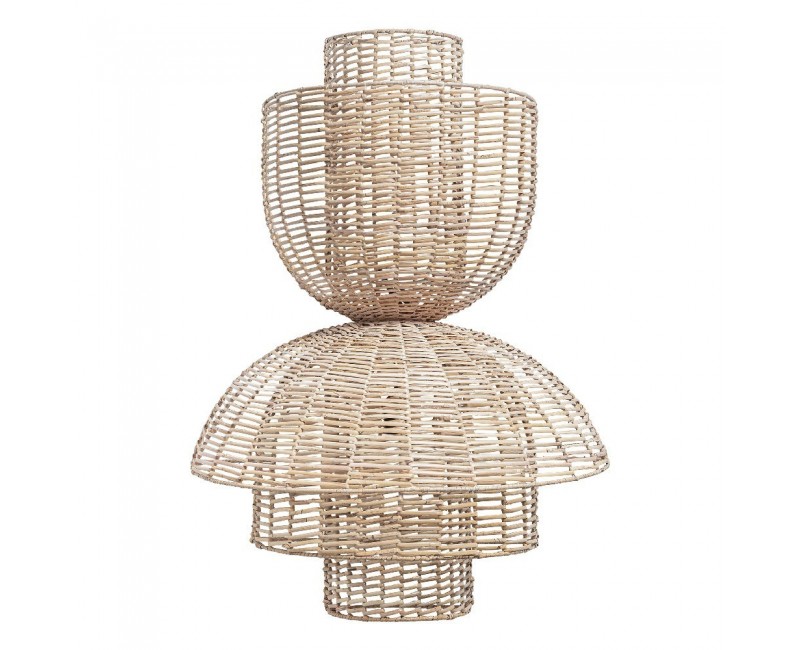 Aplique Plissé Rattan Ratán 60x31x83 Estilo Nórdico - 1