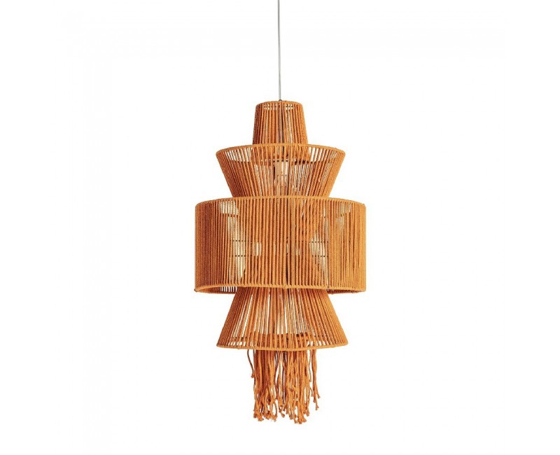 Lámpara De Colgar Coral Algodón 50x50x70 Estilo Boho - 1