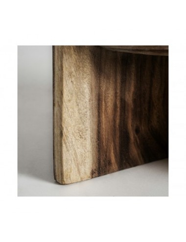 Mesa De Centro Doucen Madera Suar 60x60x43 Estilo Étnico - 1