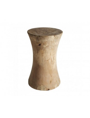 Taburete Guelma Madera Suar 40x40x60 Estilo Étnico - 1