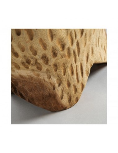 Mesa De Centro Gairo Madera Suar 40x40x45 Estilo Étnico - 3