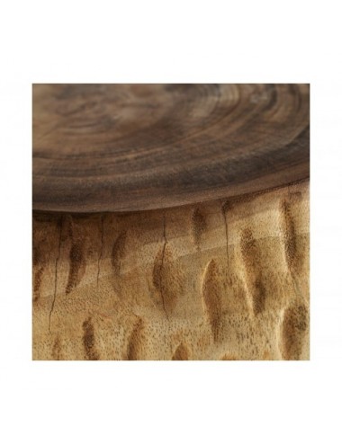 Mesa De Centro Gairo Madera Suar 40x40x45 Estilo Étnico - 4