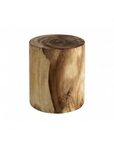 Mesa De Centro Kondoa Madera Suar 40x40x45 Estilo Étnico - 1