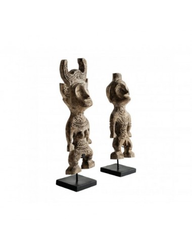 Figura Decorativa Tum J 2 Madera De Mango 20x16x44 14x8x44 Estilo Étnico - 1