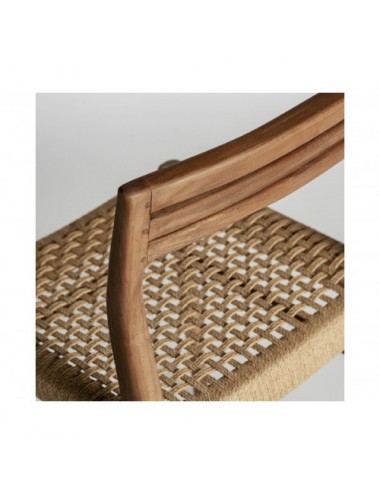 Silla Souillac Madera De Teka 53x45x81 Estilo Vintage - 7