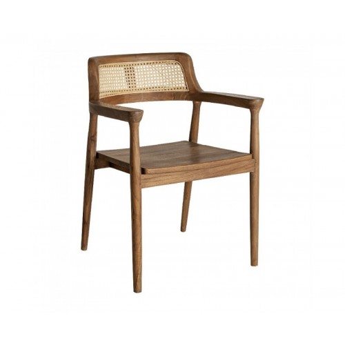 Silla Chanac Madera De Teka 57x58x80 Estilo Art Deco - 1