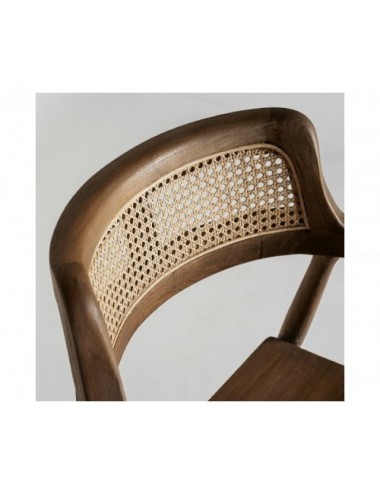 Silla Chanac Madera De Teka 57x58x80 Estilo Art Deco - 7