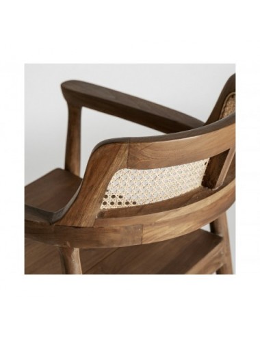 Silla Chanac Madera De Teka 57x58x80 Estilo Art Deco - 8