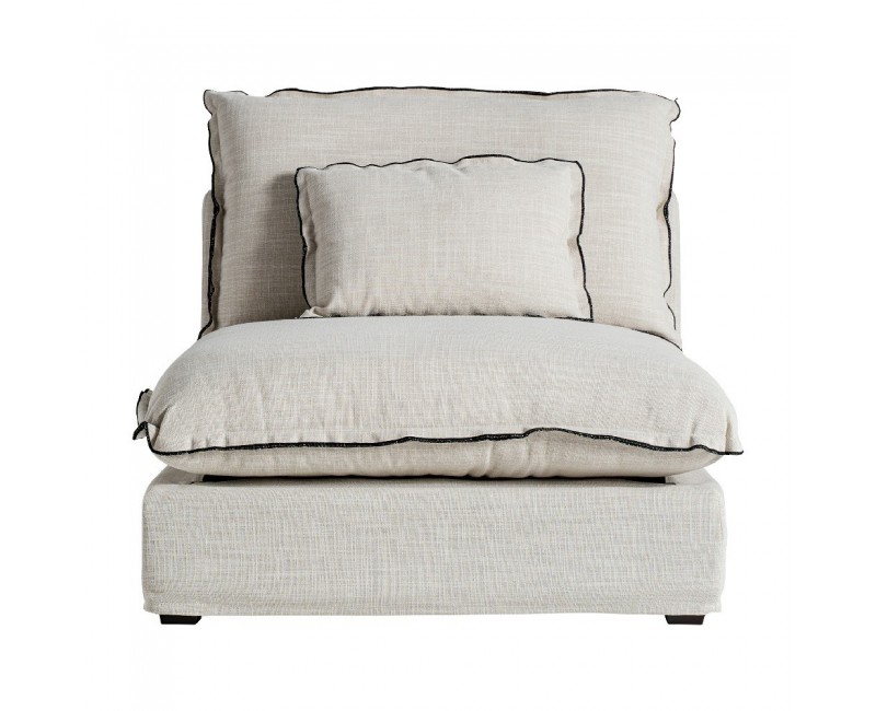 Módulo Sofá Central Bief Poliéster 98x108x93 Estilo Clásico - 1