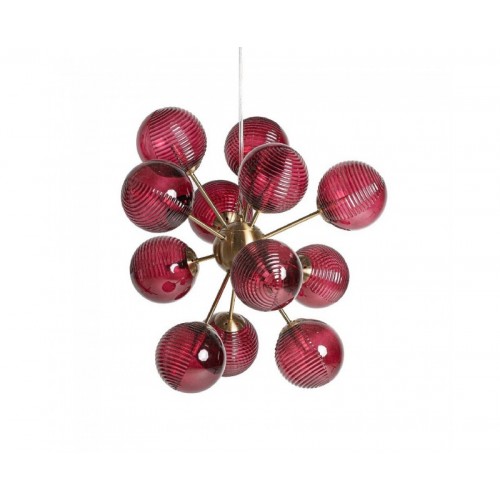 Lámpara De Colgar Rubra Cristal 60x60x62 Estilo Contemporáneo - 1