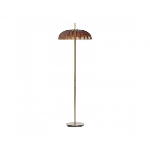 Lámpara De Pie Amberis Cristal 50x50x148 Estilo Art Deco - 1