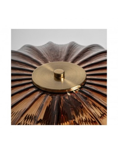 Lámpara De Pie Amberis Cristal 50x50x148 Estilo Art Deco - 3