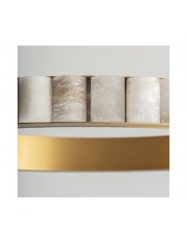 Lámpara De Colgar Aurea Alabastro 80x80x7 Estilo Art Deco - 4