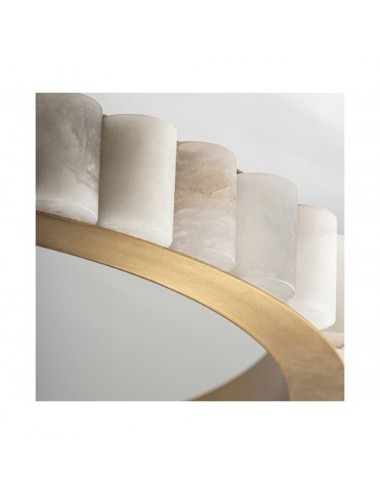 Lámpara De Colgar Aurea Alabastro 80x80x7 Estilo Art Deco - 6