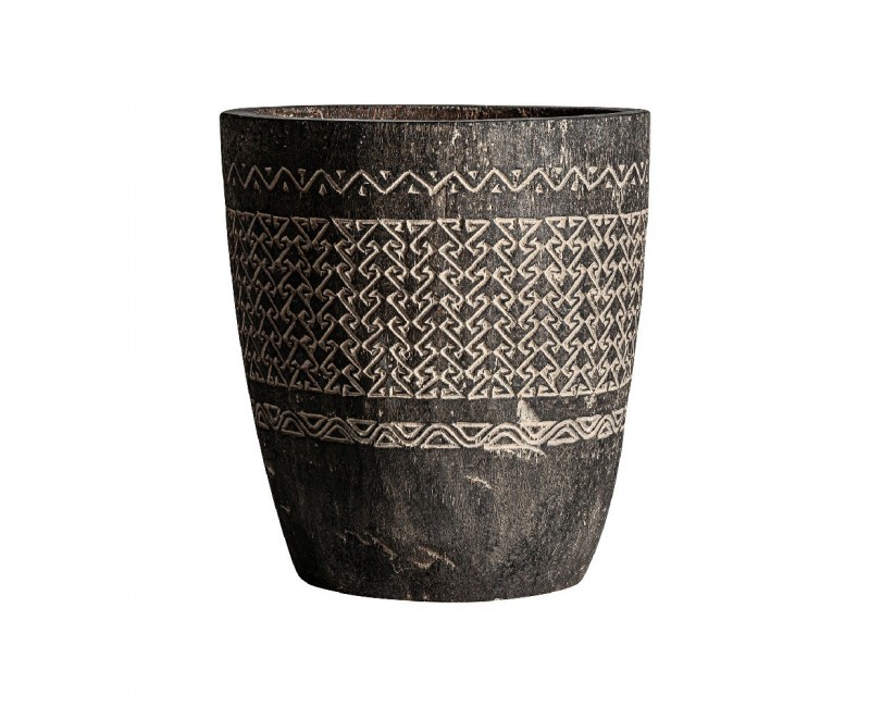 Jarrón Nantua Madera Palma 56x56x61 Estilo Contemporáneo - 1