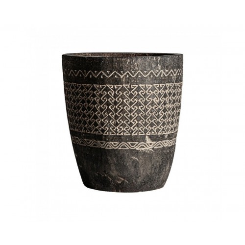 Jarrón Nantua Madera Palma 56x56x61 Estilo Contemporáneo - 1