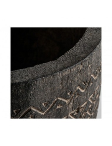 Jarrón Nantua Madera Palma 27x27x51 Estilo Contemporáneo - 4