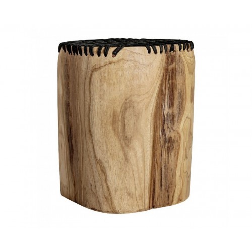 Mesa Auxiliar Obernai Madera Suar 37x37x43 Estilo Étnico - 1