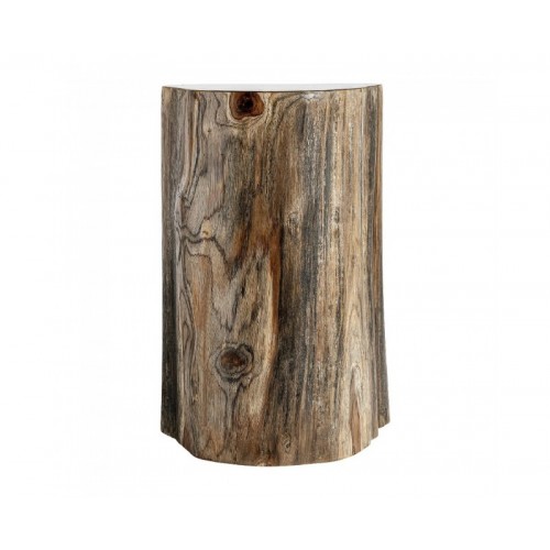 Mesa Auxiliar Bitche Madera Suar 36x36x63 Estilo Étnico - 1