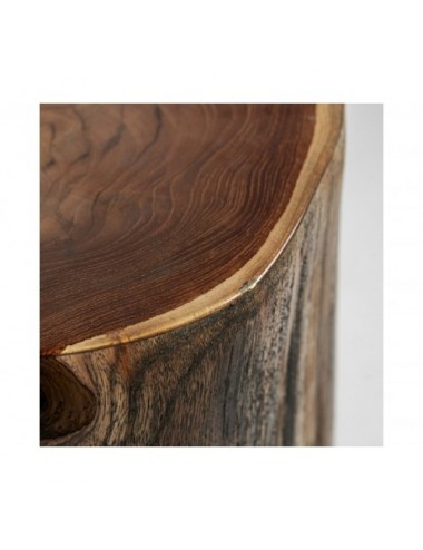 Mesa Auxiliar Bitche Madera Suar 36x36x63 Estilo Étnico - 5