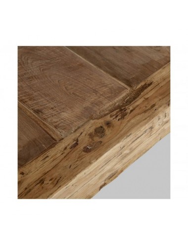 Mesa De Centro Kerp Madera De Teka 202x102x38 Estilo Étnico - 6