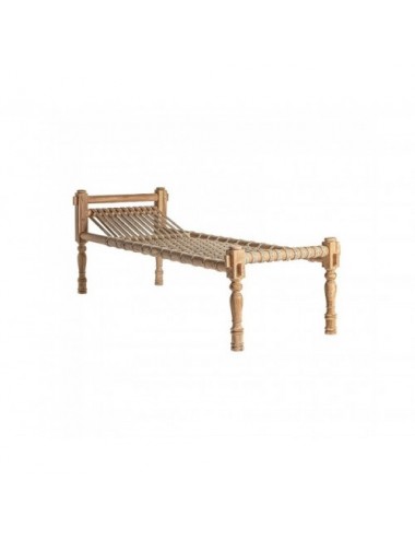 Tumbona Belley Madera De Teka 200x70x75 Estilo Boho - 1