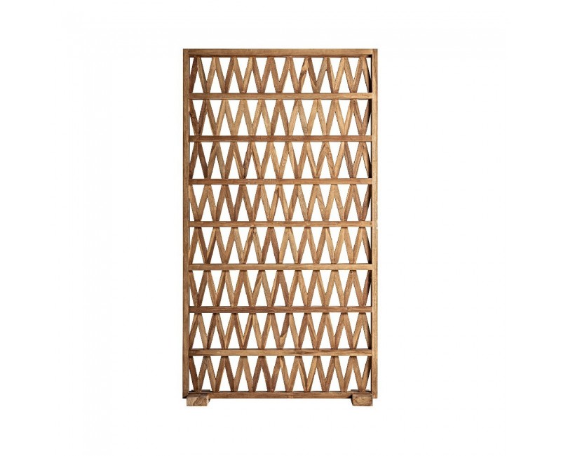 Parabán Viriat Madera De Teka 100x25x182 Estilo Boho - 1