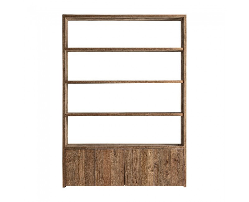 Estanteria Louhans Madera De Teka 150x40x210 Estilo Rústico - 1
