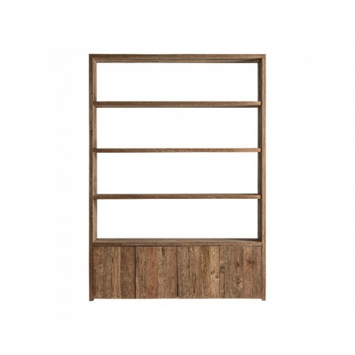 Estanteria Louhans Madera De Teka 150x40x210 Estilo Rústico - 1