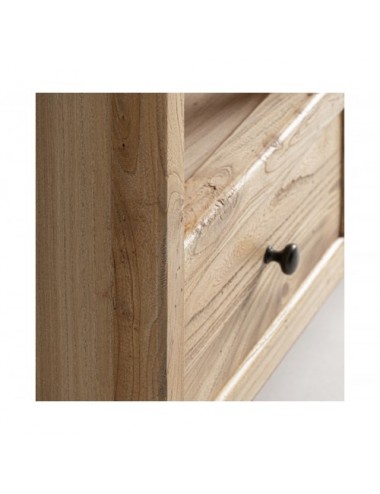 Libreria Modular Brecey Madera De Olmo Reciclado 120x38x190 Estilo Colonial - 4