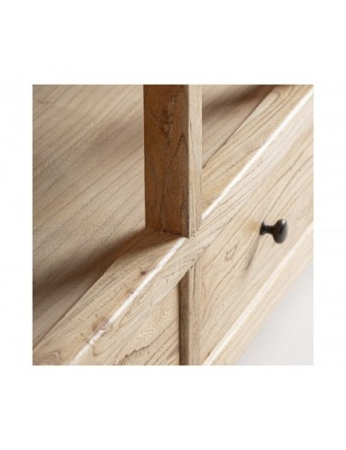 Libreria Modular Brecey Madera De Olmo Reciclado 120x38x190 Estilo Colonial - 5