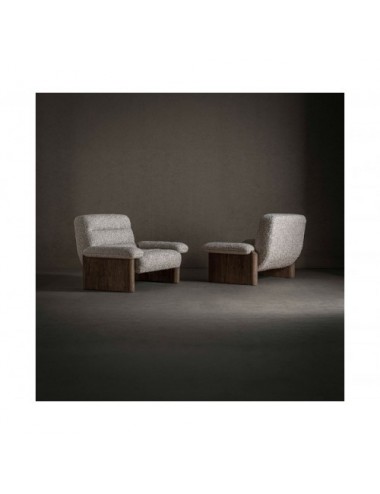 Sillón Jacquard Madera De Olmo 125x100x87 Estilo Contemporáneo - 9