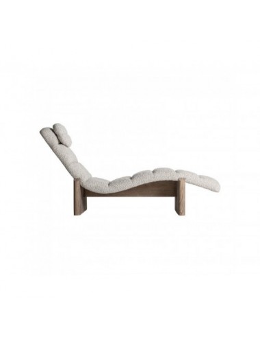 Chaise Longue Jacquard Madera De Olmo 180x68x84 Estilo Contemporáneo - 3