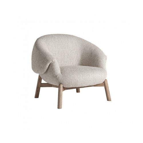 Sillón Jacquard Madera De Olmo 95x90x82 Estilo Contemporáneo - 1