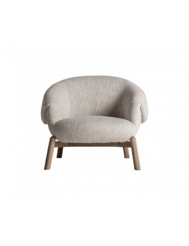 Sillón Jacquard Madera De Olmo 95x90x82 Estilo Contemporáneo - 1