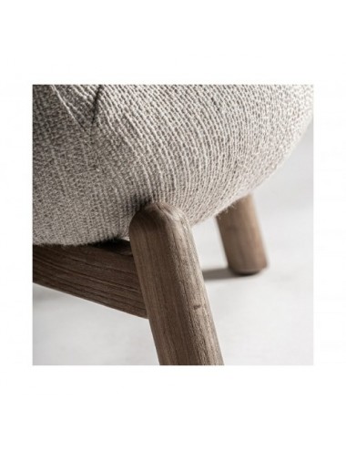 Sillón Jacquard Madera De Olmo 95x90x82 Estilo Contemporáneo - 6