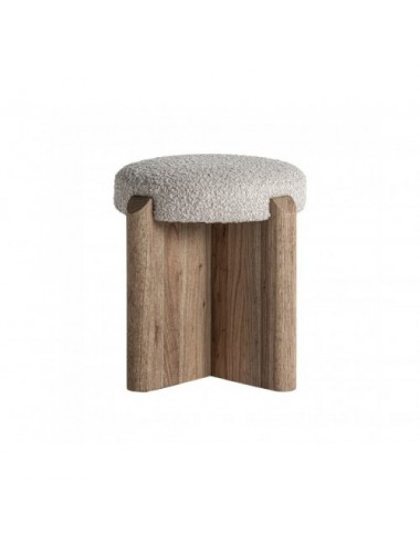 Taburete Jacquard Madera De Olmo 49x49x47 Estilo Contemporáneo - 1
