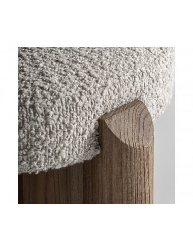 Taburete Jacquard Madera De Olmo 49x49x47 Estilo Contemporáneo - 4