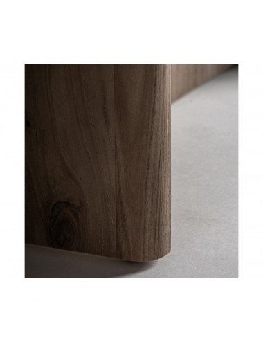 Pie De Cama Jacquard Madera De Olmo 138x48x47 Estilo Contemporáneo - 5