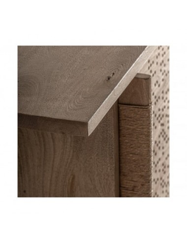 Aparador Jacquard Madera De Mango 220x54x73 Estilo Contemporáneo - 5